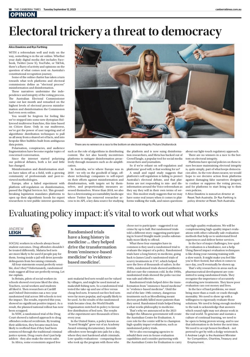 My op-ed in the Canberra Times about things.