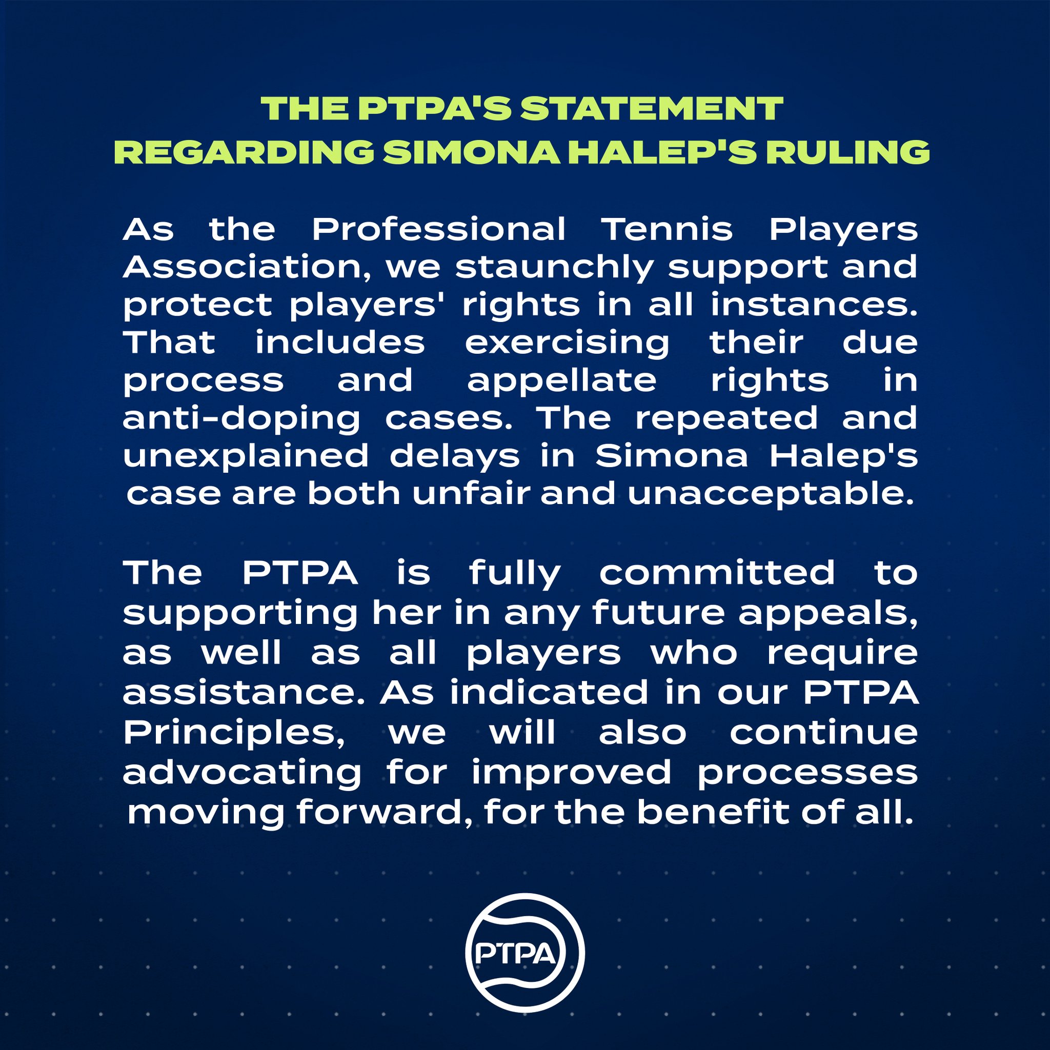 Professional Tennis Players Association on X: &ldquo;The PTPA&rsquo;s 
