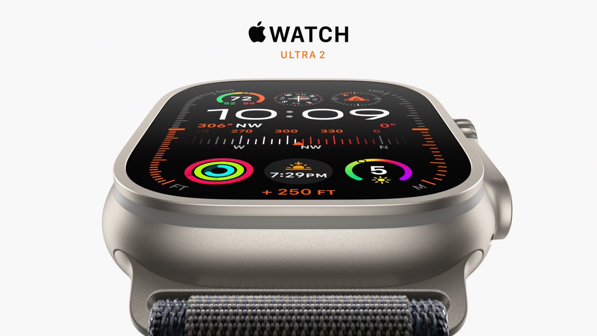 appltrack's tweet photo. Apple introduces Apple Watch Ultra 2 👀 https://t.co/n4LKA0bAaM
