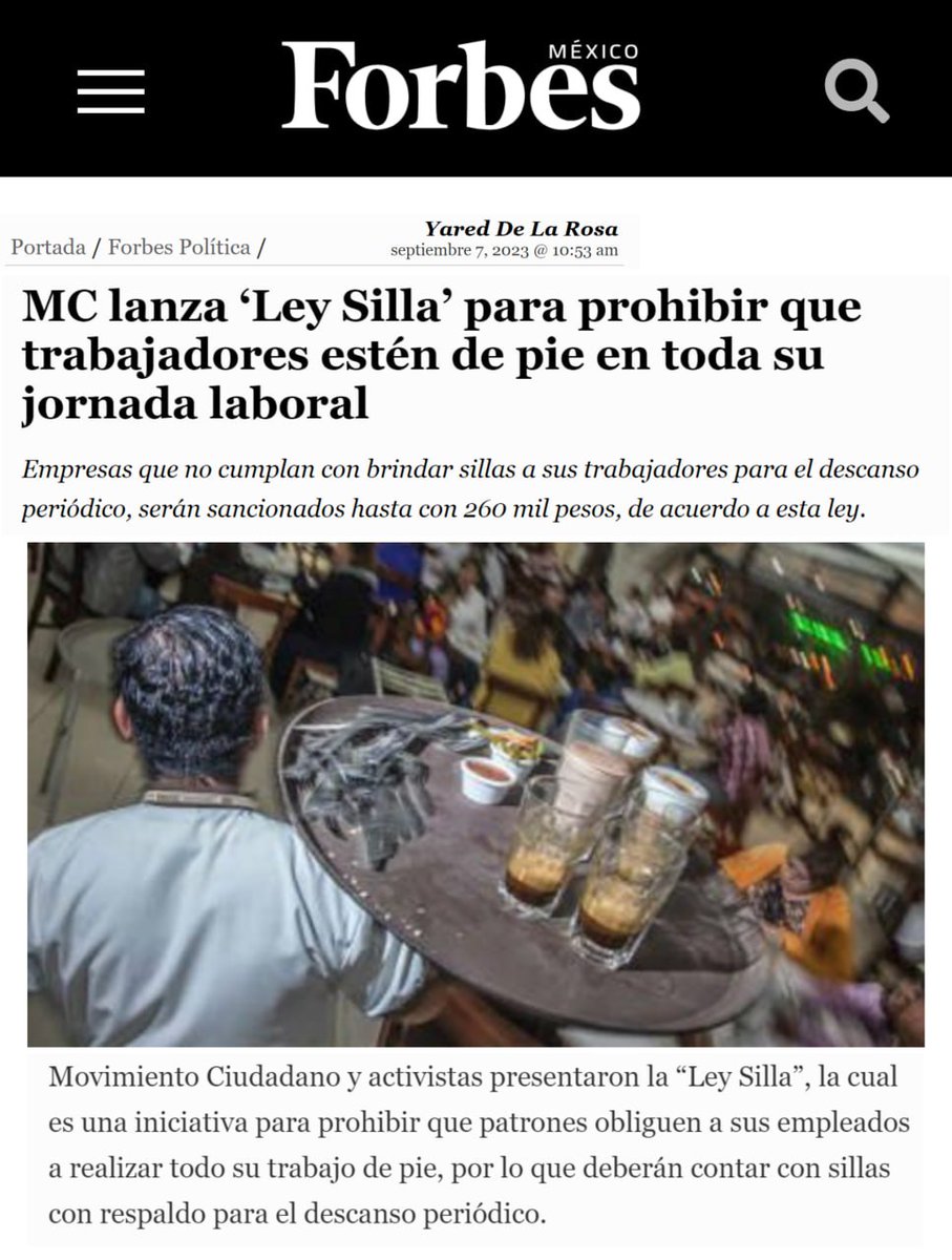 MovCiudadanoMX's tweet photo. 🍊 Desde la #BancadaNaranja, junto a @Pat_MercadoC y la sociedad civil, continuaremos defendiendo los derechos de las y los trabajadores. 

Por eso, propusimos prohibir que los comercios, empresas y otros negocios obliguen a los trabajadores a estar de pie por periodos prolongados durante la jornada laboral. 

Conoce más en el siguiente enlace: https://t.co/3YwHfCqxbt