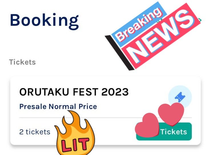 🔊 WTS 2 tix Orutaku Fest 28 Oct 2023  Normal Price‼️ dijual karena ternyata bentrok sama acara lain 🥲
[Please repost/share, thank you 🙏] 
#Orutaku #Orutakufest2023 #WTS #karaokeparty #generasi90an #90sanime