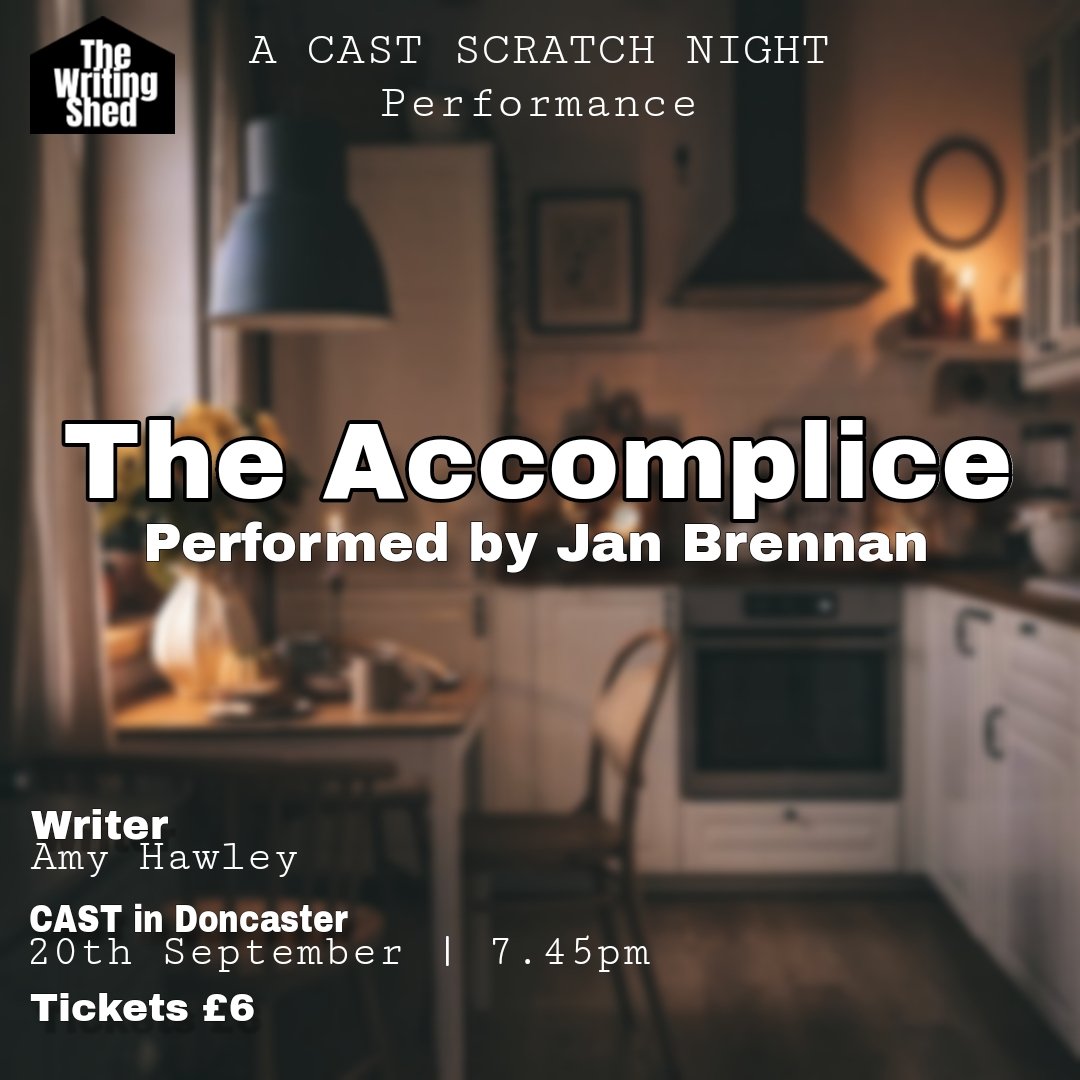 We are very excited announce that we have been selected to be part of <a href="/castindoncaster/">Cast</a> Scratch Night! 

Come along and see some fantastic local talent, including <a href="/Janbrennanacto1/">Jan Brennan - Actor</a> performing comic monologue 'The Accomplice' written by <a href="/Amyrbh1/">Amyrbh_</a> 

🌍 CAST
📆 20/09/23
⏰ 7.45pm
🎟 £6