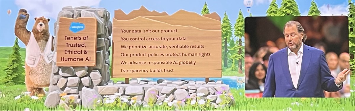 ⁦<a href="/Dreamforce/">Dreamforce</a>⁩ #AI “Your data isn’t our product.”  — ⁦<a href="/Benioff/">Marc Benioff</a>⁩