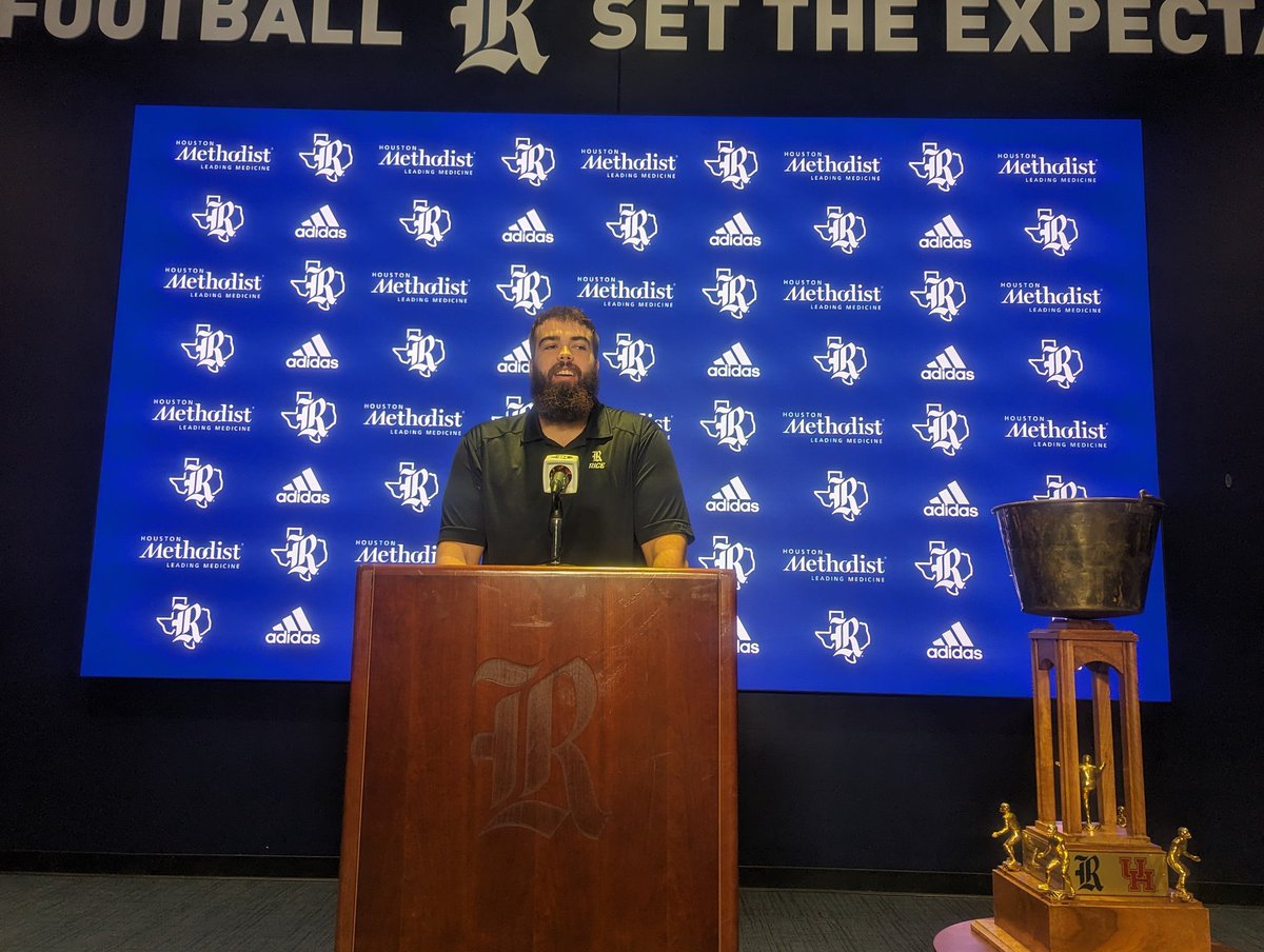 Center Braedon Nutter says today is the first time he's thought about the Houston game today. The team and the o-line have moved their attention on to Texas Southern.