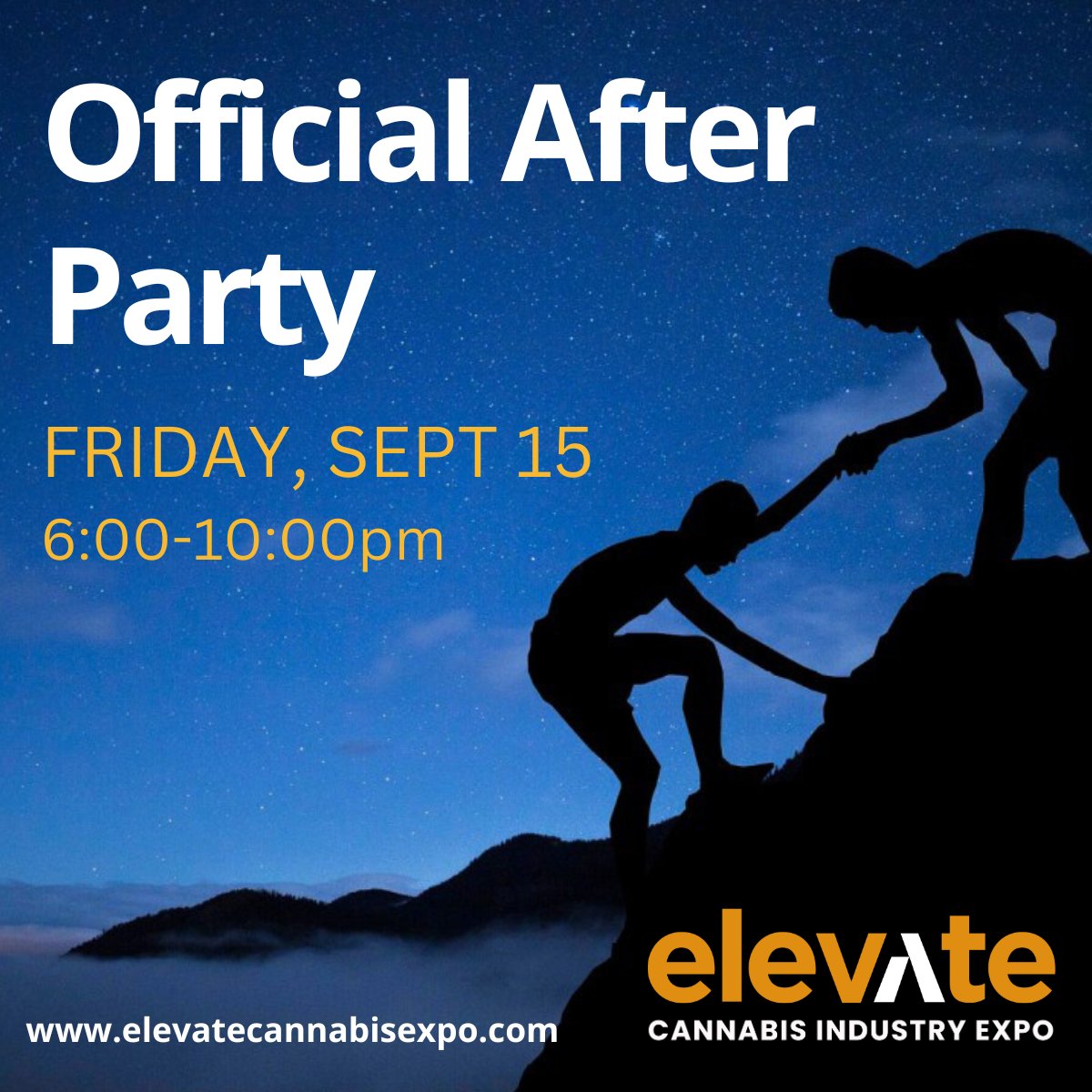 🎉Elevate's After Party!

✅Open bar ✅Indian buffet ✅Networking

Mix &amp; mingle with an attendance of 80% cannabis retailers.📍Sept 15, Mirage Banquet &amp; Convention Centre

FREE for retailer owners &amp; managers! (All industry pros welcome.) 
Must be 19+.

eventbrite.com/e/elevate-indu…