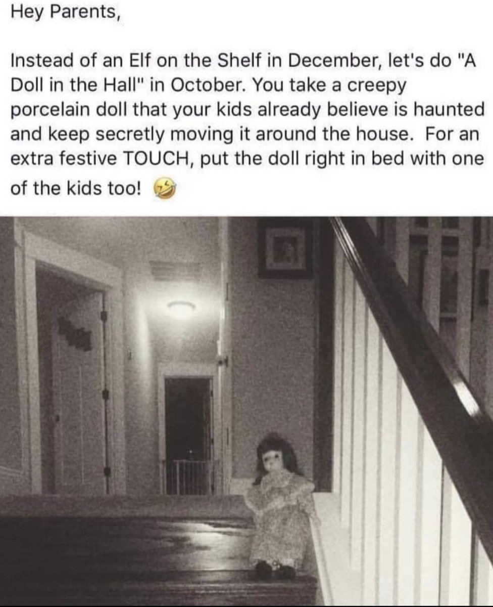 sharimarie826's tweet photo. It’s October…. Time for family fun👻  #family #Familyfun #paranormal #parenting #haunteddoll https://t.co/zQodc3NSr5