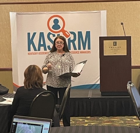 KASHRM_'s tweet photo. Krystal Goins &amp; Debbie Crow share an engaging session on Love &amp; Logic HR Style. https://t.co/49rvmaOLTJ