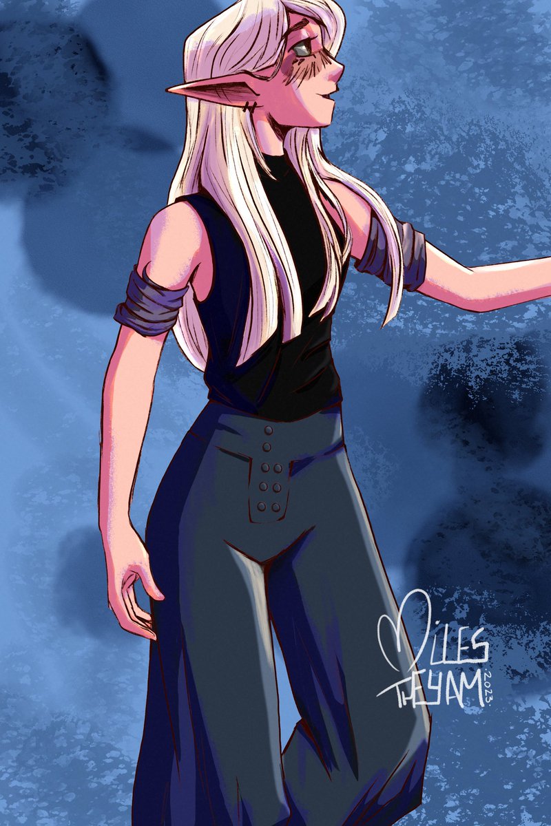 hey y'all! repost (?) of old art ✨ frankly I have no idea what I have and have not posted anymore ✨✨

 you can also find me on bluesky @/milestheyam.bsky.social