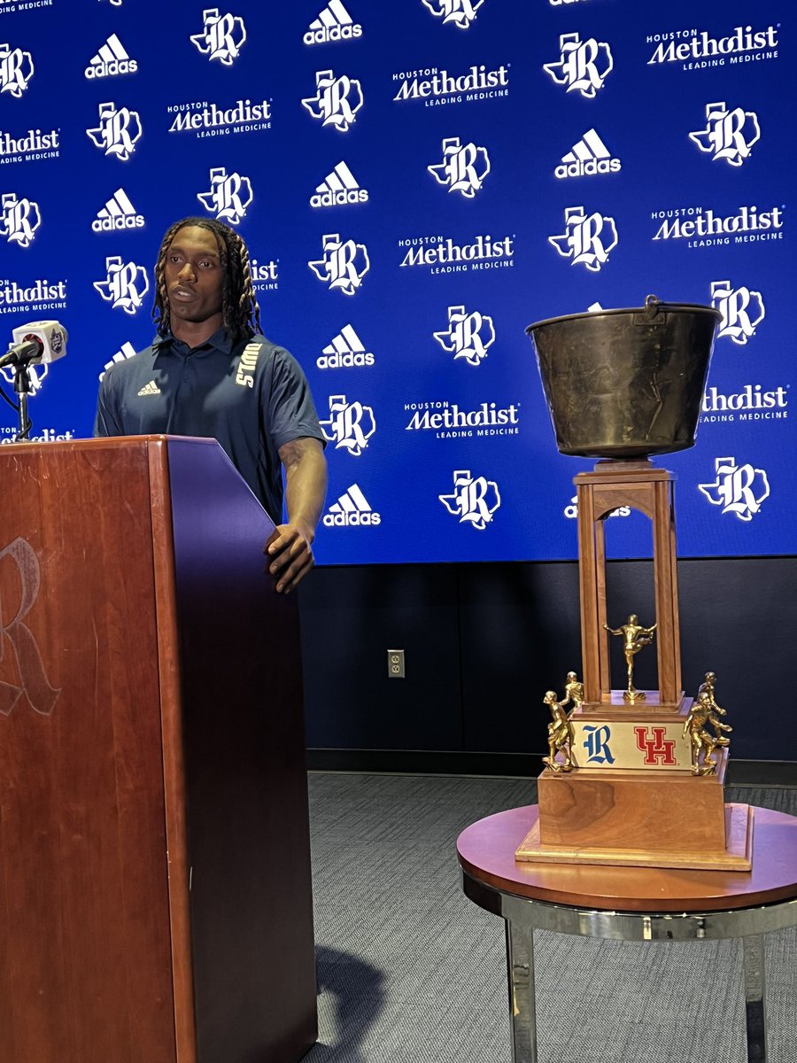 Nate Griffin (@nategrifffox26) on Twitter photo โI think I really settled down in this game.โ (Vs UH.) <a href="/RiceFootball/">Rice Football</a> CB, @YoungFresch21, addressing the media. โI think I really settled down in this game.โ (Vs UH.) <a href="/RiceFootball/">Rice Football</a> CB, @YoungFresch21, addressing the media.
