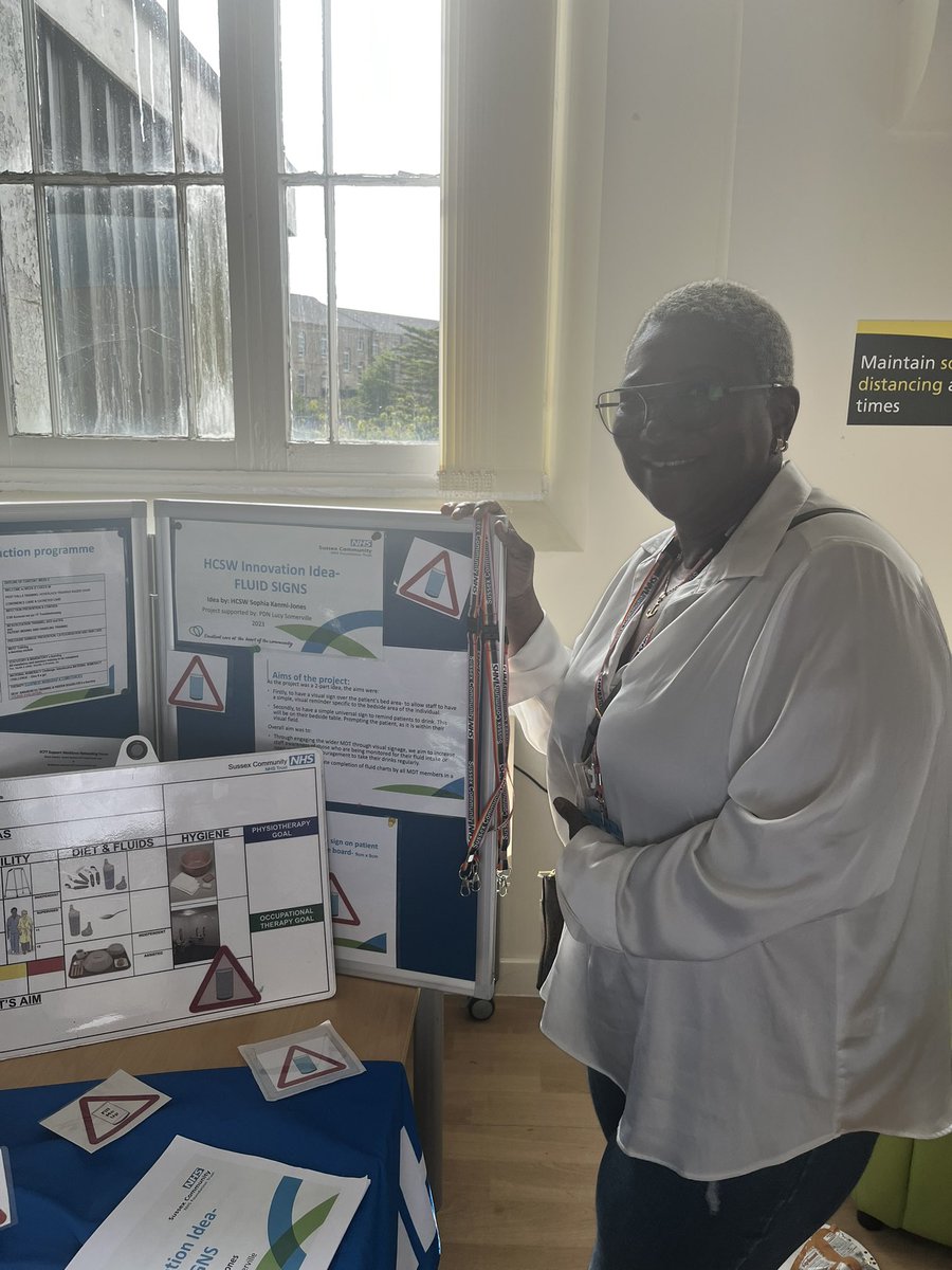 Also caught up with ✨Sophia, HCSW at Zachary✨ at the @scft_quality patient safety day, sharing her brilliant initiative, using signage to improve patient and staff awareness of individuals hydration needs on the ICU’s @AndyVCommHosps @CookeElaine1 #patientsafteyweek