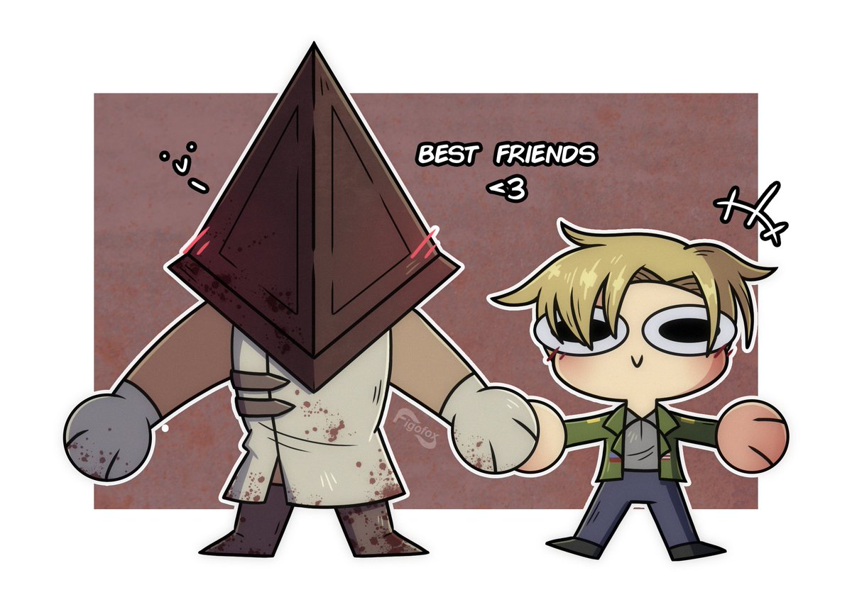 Aww, look at James and Pyramid Head being bff's 🥰💖

#SilentHill #SilentHill2 #jamessunderland #pyramidhead #DeadbyDaylight #DeadbyDaylightfanart