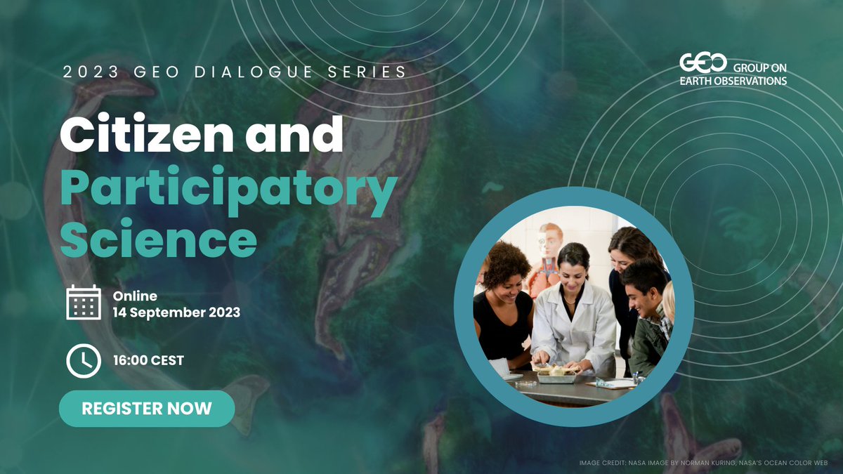 PlanetBye's tweet photo. The @GEOSEC2025 dialogue series on Open Knowledge continues! On THU 14/9 at 4pm CEST Citizen and participatory science that include Earth observations is the topic. https://t.co/2IMTLlycBH U. Wehn, UN-IHE, J.Maso, CREAF, D.Edelist, Univ of Haifa, A.Zarrouk, SPA/RAC, &amp; @twitt_mfv https://t.co/krOWem775S
