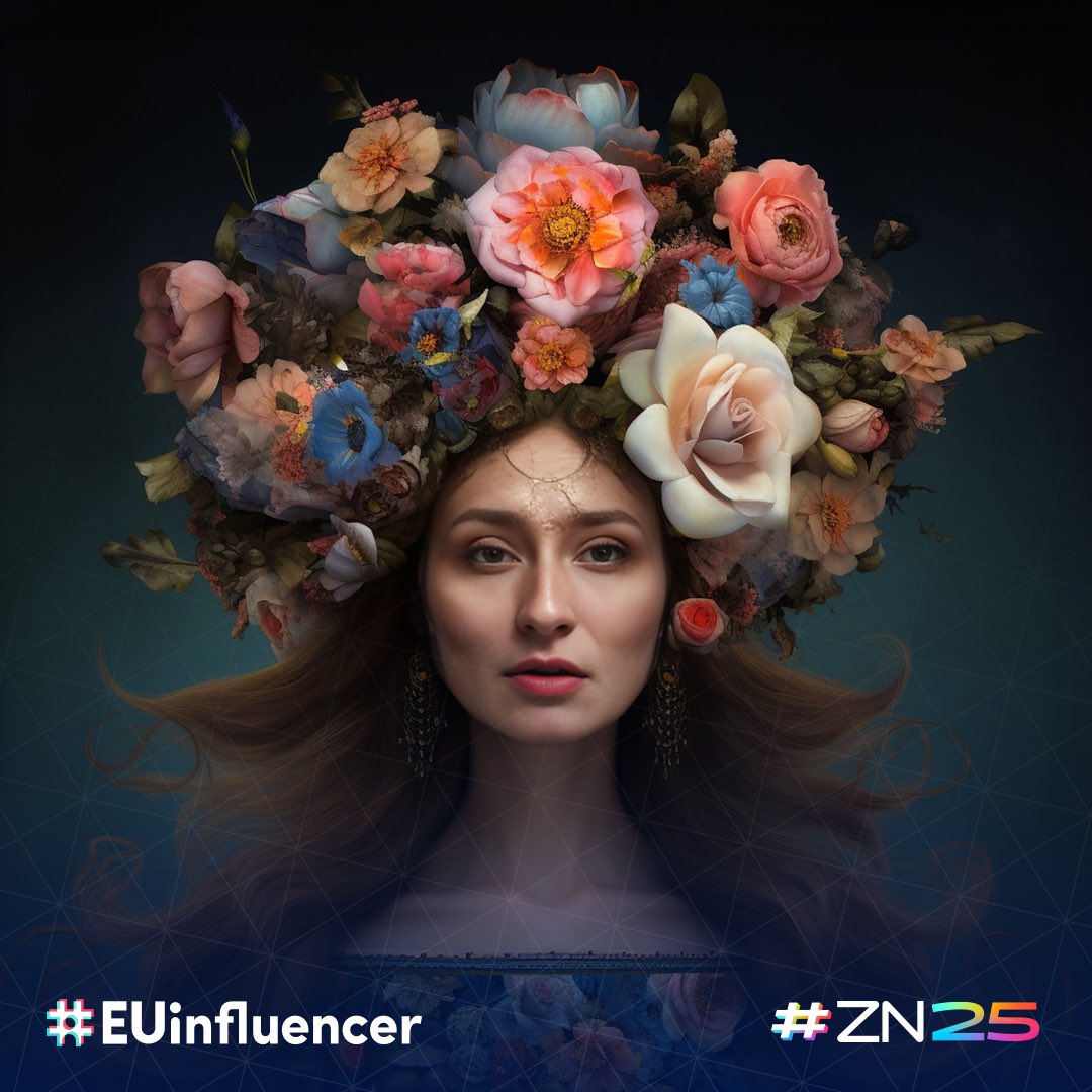 #EUinfluencer & #ZN25 AI-generated portrait - HOW FUN?!?!?!? 🌹🪻🌸🌺🌷🌻🌼🪷 

Thank you @ZNConsulting ❤️