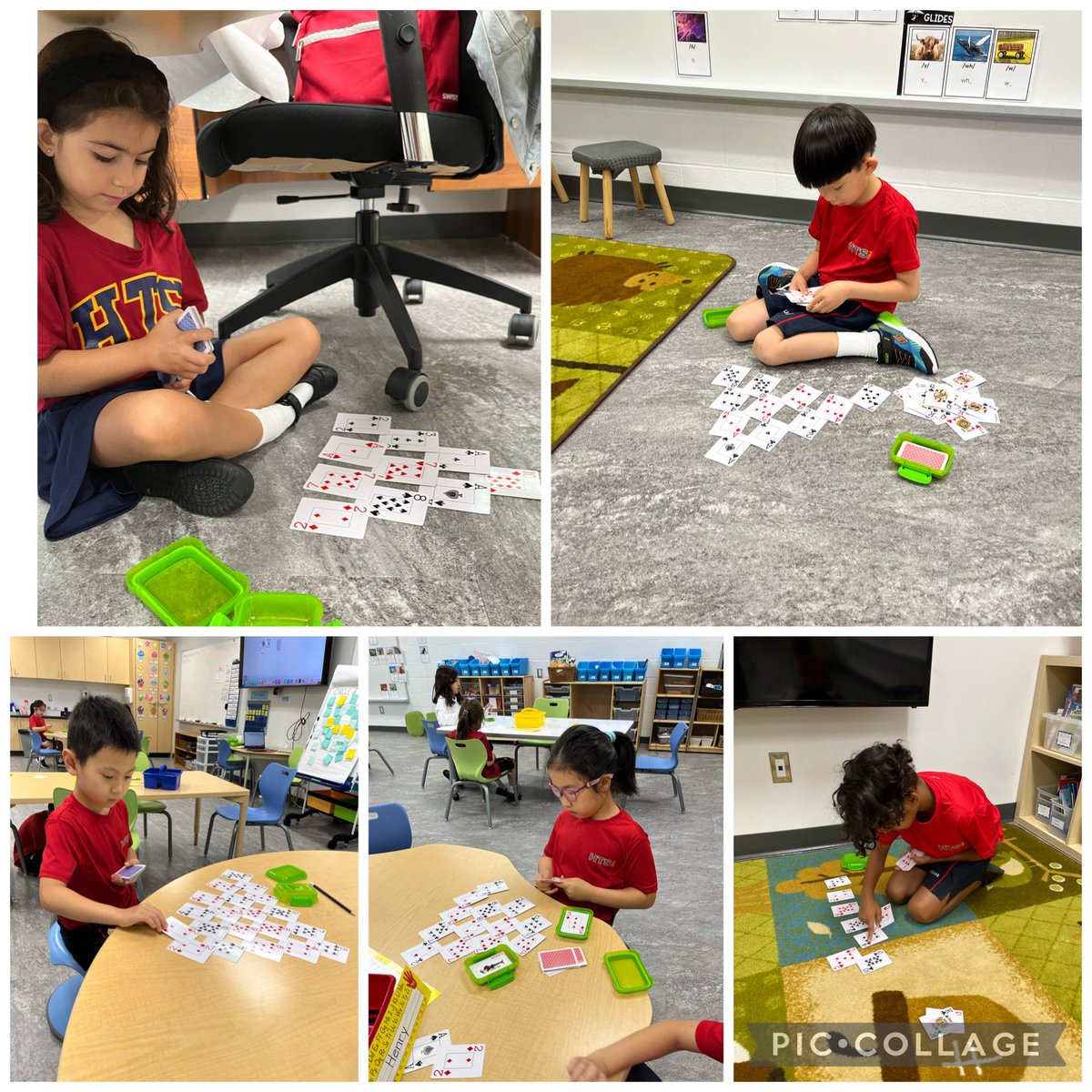 HTS_MsDAprile's tweet photo. 2B practiced making 10 today with a new card game we learned how to play! #WeLoveMath @HTSRichmondHill https://t.co/n5Xz1J69im