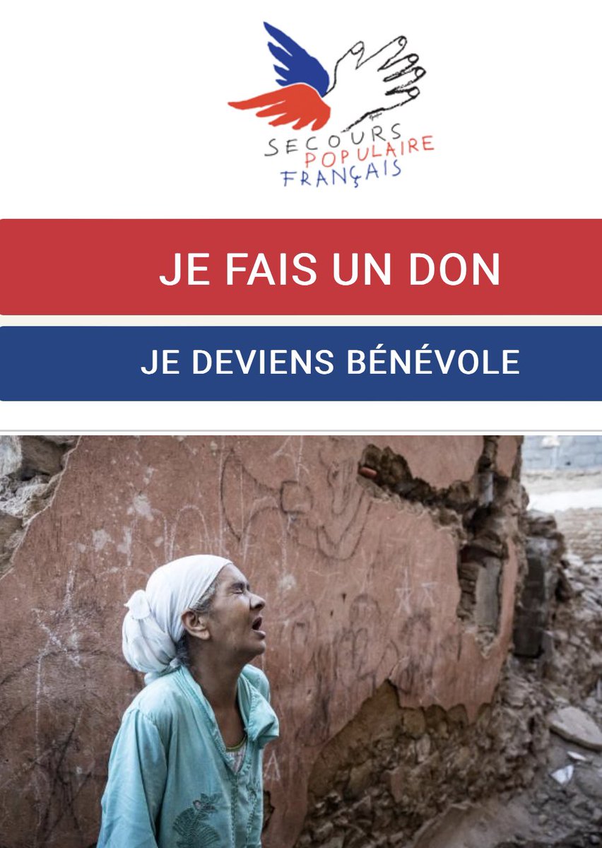 focus_lemedia's tweet photo. 🇲🇦 AR1 (@AR1info &amp; @ar1podcast ) 
s'associe au @SecoursPop pour relayer l'appel aux dons lancé pour soutenir les victimes sur place. 

🚨Voici comment envoyer vos dons au fonds d'urgence :

➡️ https://t.co/pycZRp1wyK https://t.co/dCRdn4Dgfi