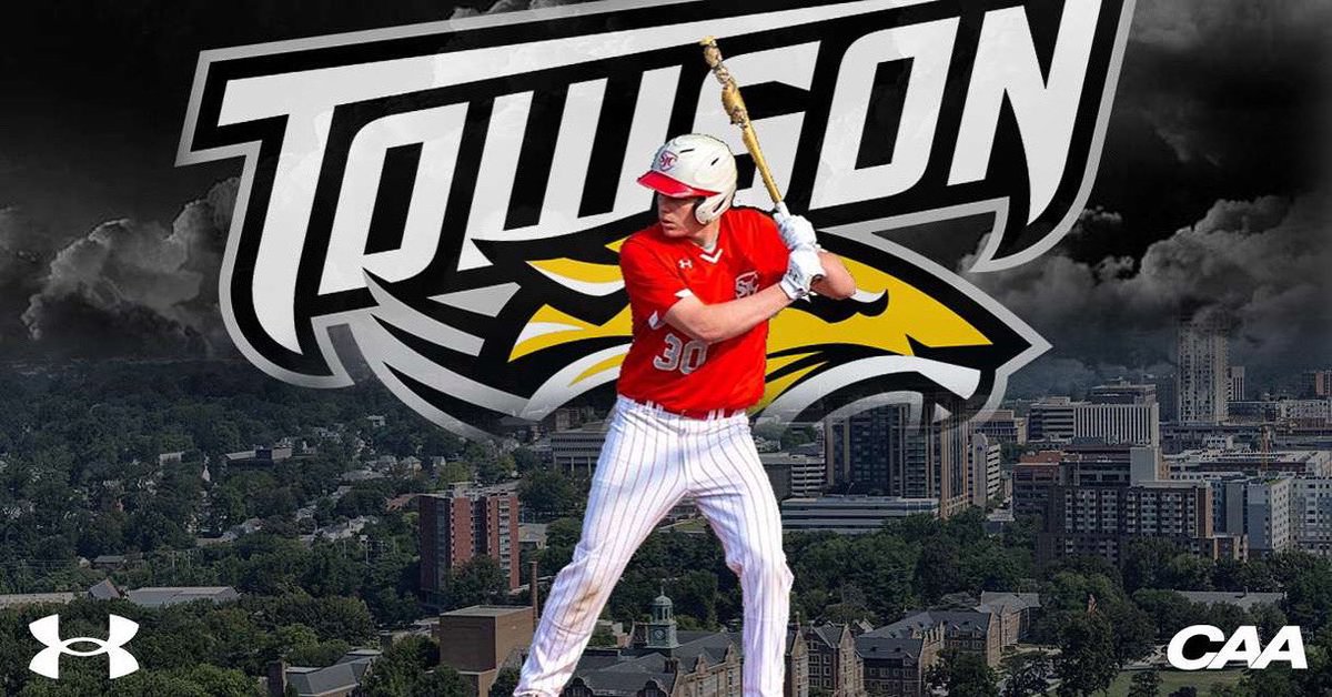 I’m proud to announce my commitment to play baseball at Towson University. Thank you to everyone who has helped me reach this point, especially Coach Womer for helping me through every step. Go Tigers!