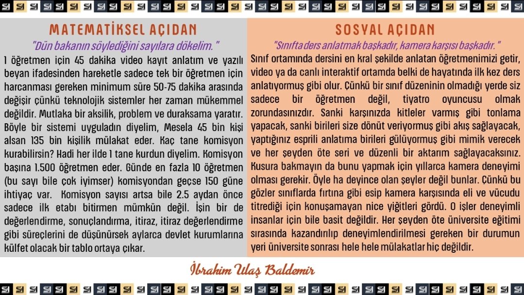 Bizler hiçbir şekilde mülakat istemiyoruz. Lutfen biran önce olmayacağını açıklayın. #mülakatahayır