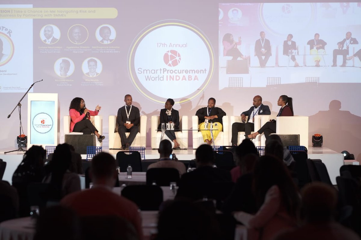 SmartProcure's tweet photo. Mid-day at the conference brought us a dynamic panel discussion led by industry trailblazers, unpacking 'Navigating Risk and Uncertainty in Business through SMME Partnerships.' Truly inspiring insights all around! #Day1 #DoRiskRight #ProcurementConference #SupplyChainConference https://t.co/fTUZJ9TWXc