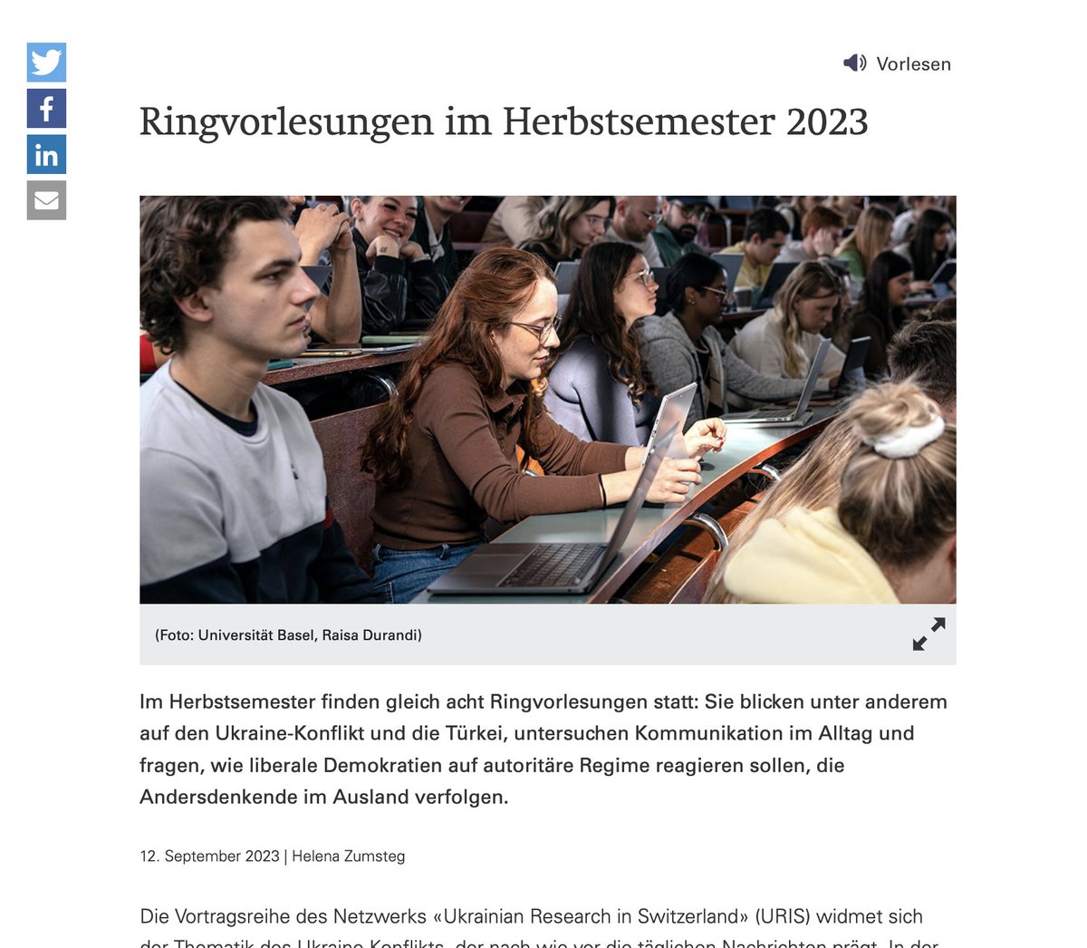 BalistreriAlex's tweet photo. Unsere Rinvorlesung "Ein hartgeprüftes Land. Hundert Jahre Republik Türkei (1923–2023)" in den Nachrichten der Universität Basel: https://t.co/0gnR6ojO3a https://t.co/brXtPO09gW