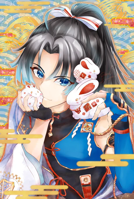#私の作品知ってもらえたら幸せの極み 深谷市のキャラクター制作してます蒼巳生姜です #深谷栄一 #重忠様 えーちゃんビジュアル初出