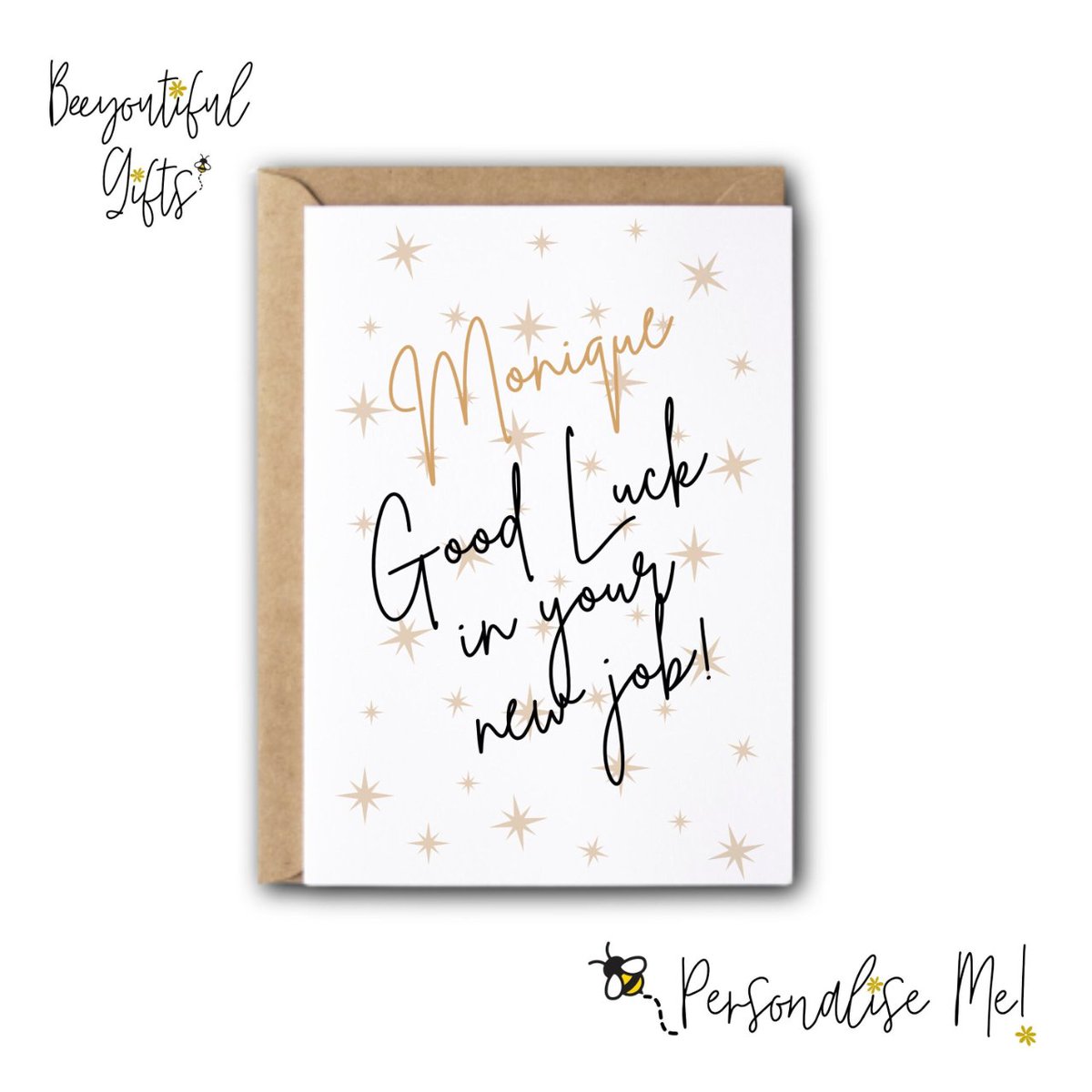 Looking for a personalised new job card? Look no further: beeyoutifulgifts.co.uk/products/perso… 🖱️ #GoodLuck #NewJob #NewJobCard #LeavingCard #PersonalisedCard #BeeyoutifulCards #BeeyoutifulGifts