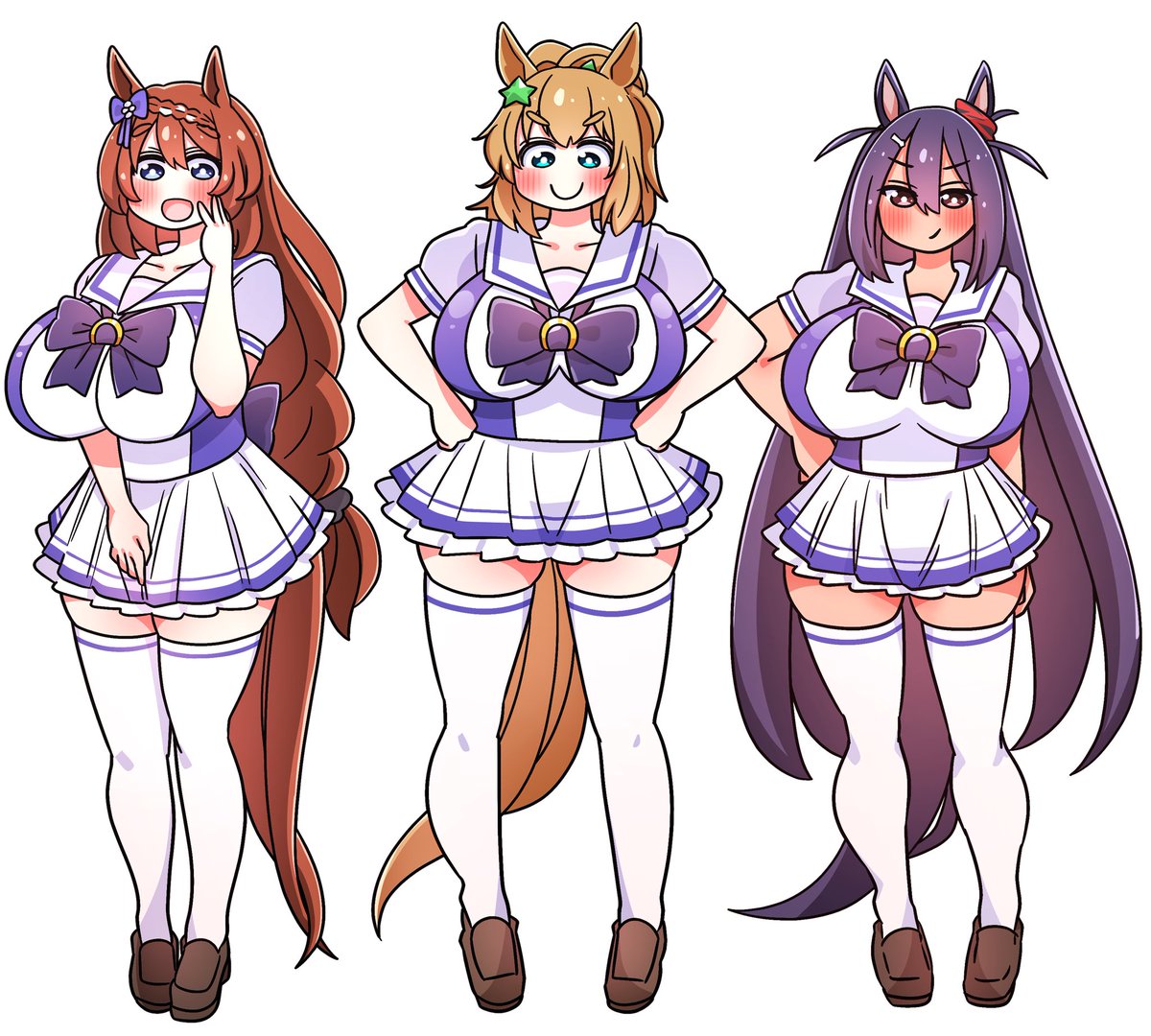 スーパークリーク(ウマ娘) 「#無言で立ち絵を貼るとフォロワーさんが増える 」|怪人デベソのイラスト