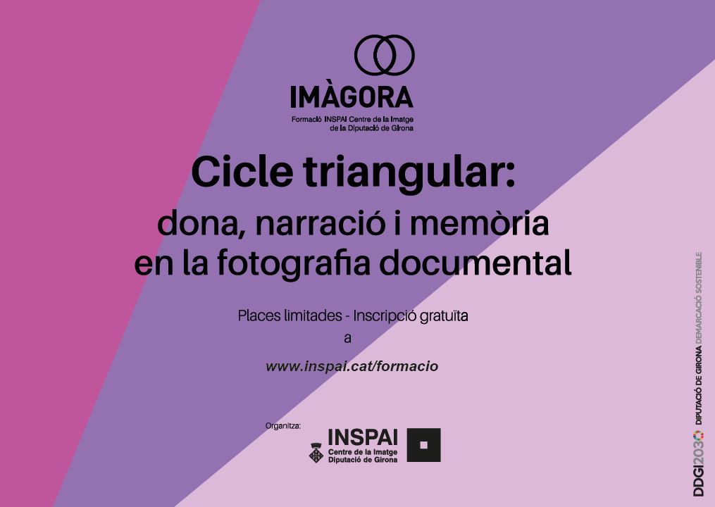 📢Nou «Cicle triangular» de l'#INSPAI.
📸“Dona, narració i memòria en la fotografia documental” sobre les fotògrafes Maria Contreras Coll i Lurdes R. Basolí
🗓14, 21 i 28 de setembre
📍<a href="/casadeculturagi/">Casa Cultura Girona</a>
✍️Inscripció gratuïta: bit.ly/3LlZz0t
➕Info👉bit.ly/3LlVw4q