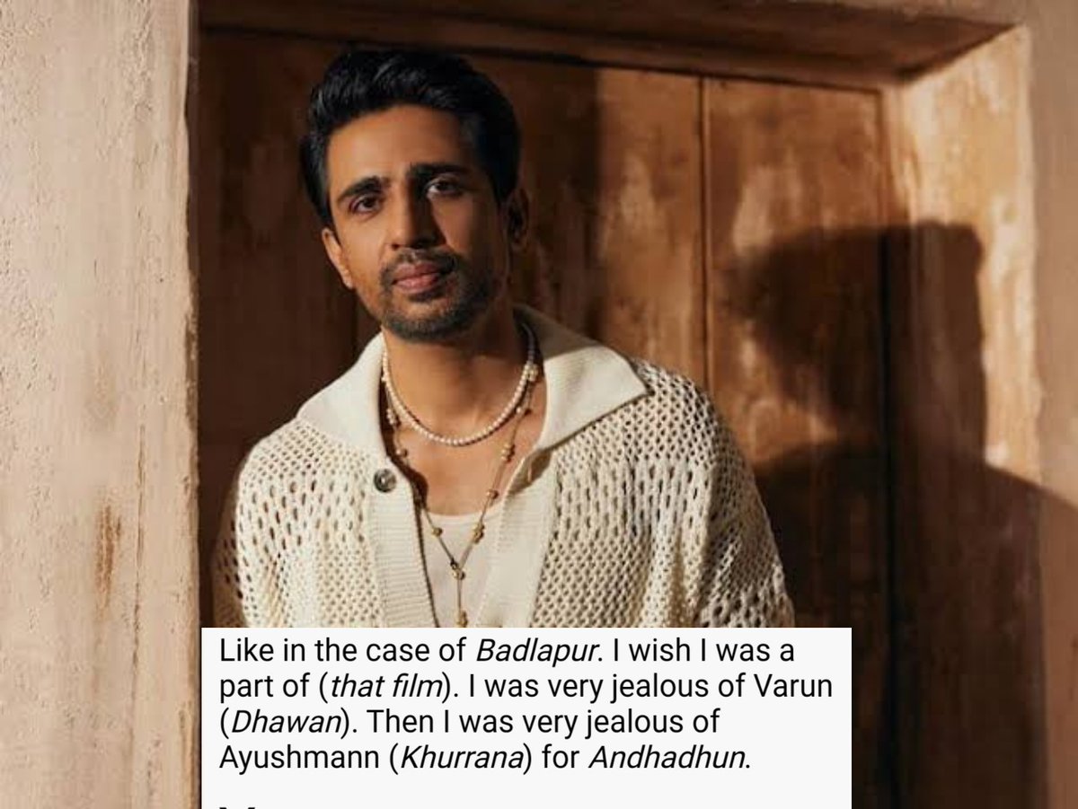 VarunDhawan_FC's tweet photo. "Like in the case of Badlapur. I wish I was a part of that film. I was very jealous of @Varun_dvn "
  ~ Gulshan Devaiah in a recent interview with Reddiff https://t.co/79DZVoRAdm