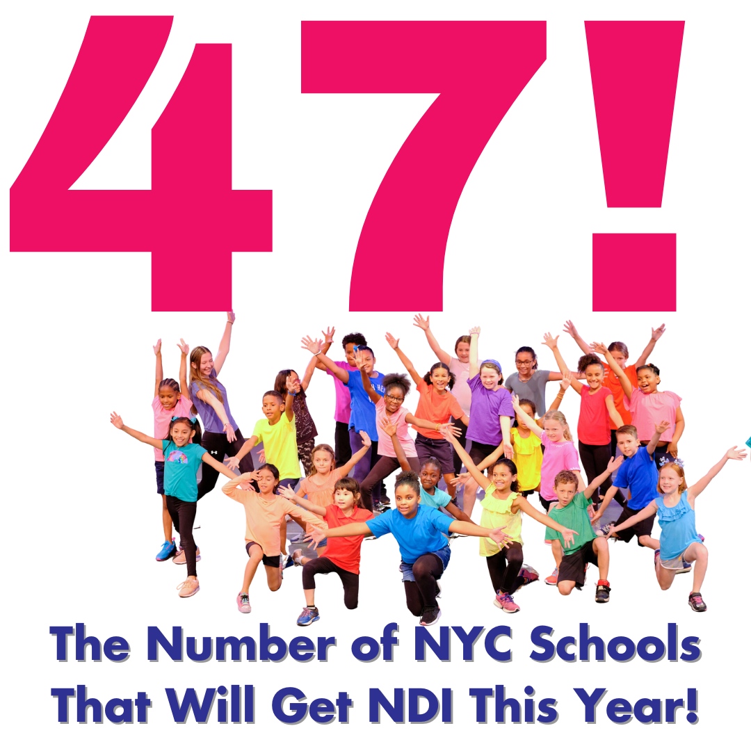 We're jumping for joy over here! The 2023/2024 will bring NDI's acclaimed arts education programs to 47 schools throughout the NYC area. We're excited to meet our new dancers and get started! #nationaldanceinstitute #ArtsEd #NYC #NYCschools