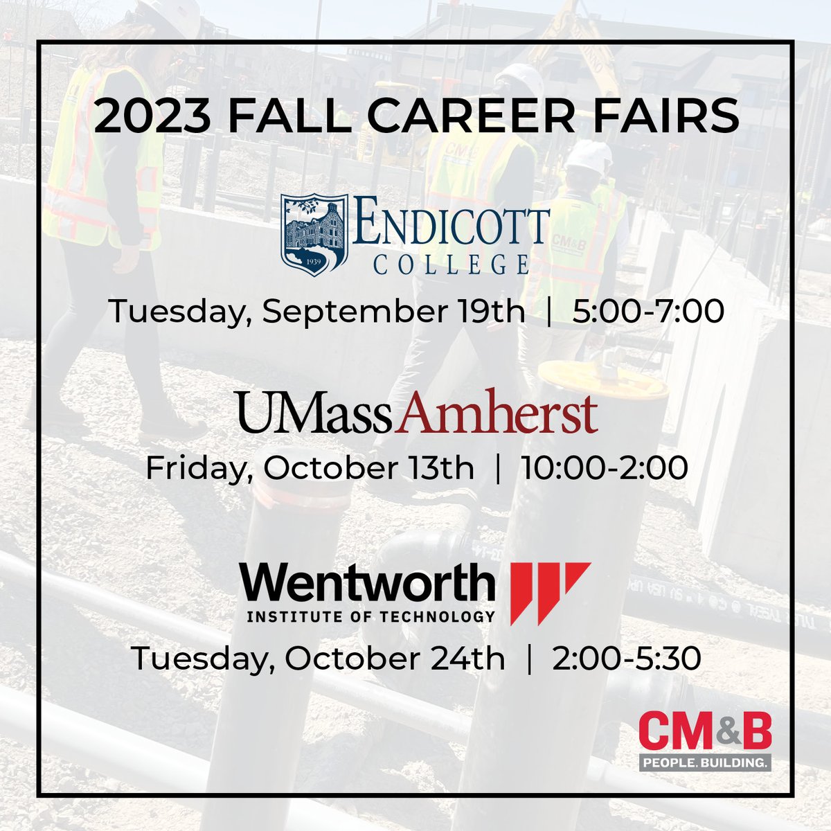 cmbteaminc's tweet image. Fun Fact: Did you know 15% of our employees began their careers as interns?
 
If you're on the lookout for an internship, co-op, or full-time job, we'd love to connect with you. Join CM&amp;amp;B at one of our upcoming career events.💼
 
#PeopleBuilding #Construction #Boston #NewYorkCity