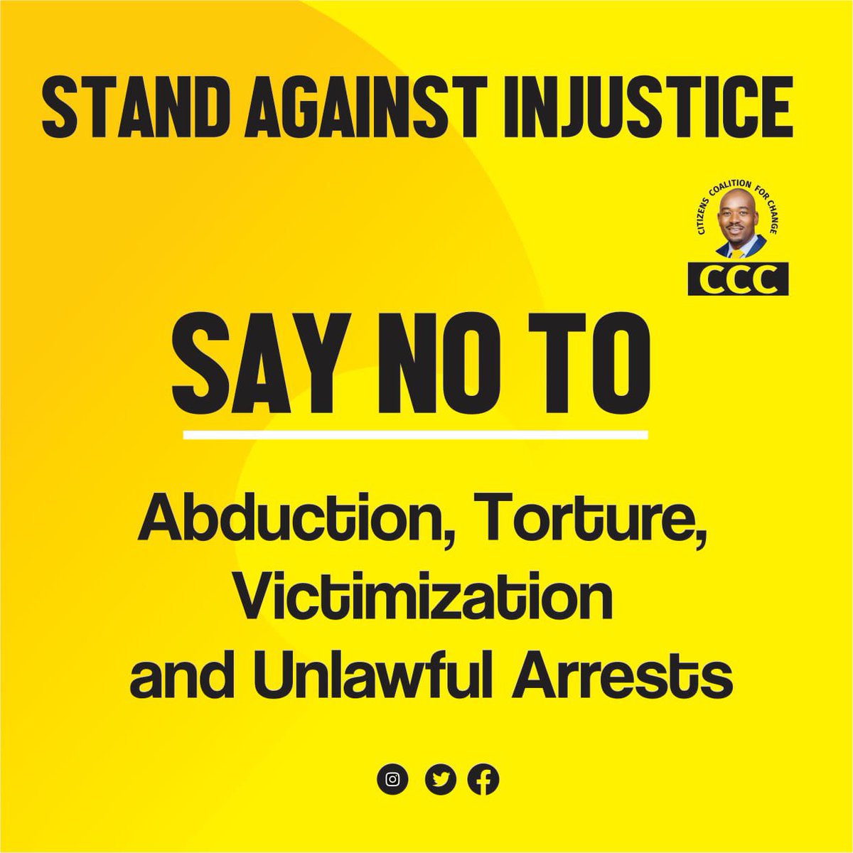 CCCZimbabwe's tweet photo. Stand Against Injustice #FreeOuMembers #FreeMaureen #FreeCheza #FreeJbobSikhala #FreeAllPoliticalPrisoners https://t.co/ifNk9aF1NK
