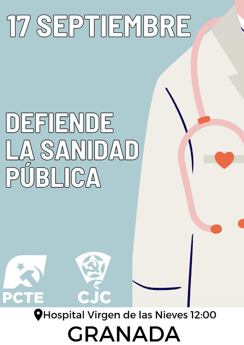 PCTEAndalucia's tweet photo. El próximo domingo estaremos defendiendo una sanidad pública accesible, universal y de calidad para la clase trabajadora.
Aquí tenéis algunas de las convocatorias. https://t.co/II8vrdgAHT