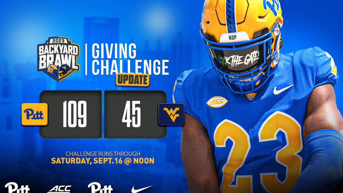 PittPantherClub's tweet photo. Let’s keep the momentum going on Day 3️⃣‼️

Make your gift before 1:09pm TODAY &amp; be entered to win a 2023 Backyard Brawl shirt ⬇️

Give now: https://t.co/s2LkG1qvat

#H2P https://t.co/Zx3eMPfQ5w