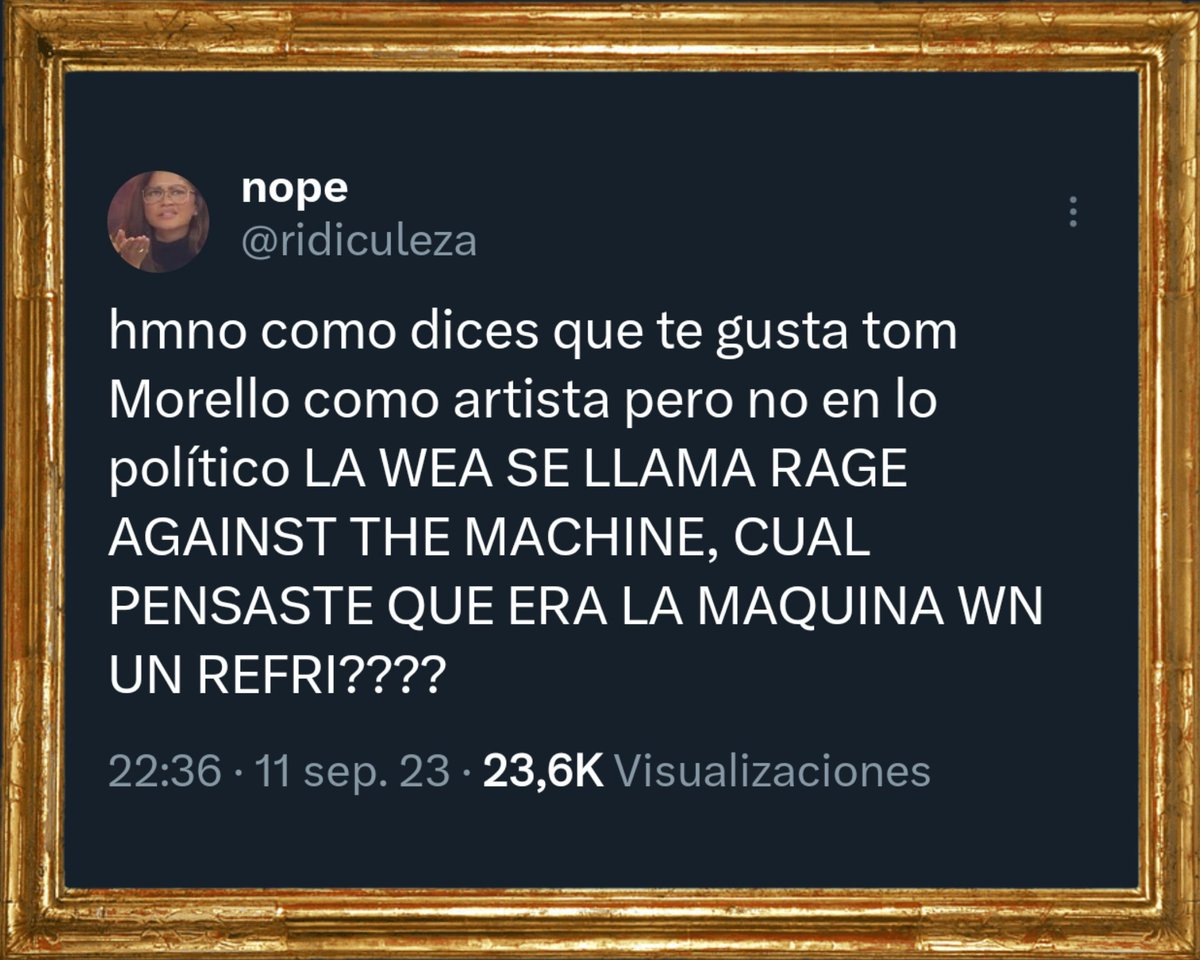 MuseoTuitero's tweet photo. 🖼️«Rage Against the Washing Machine»
Óleo sobre tela, septiembre 2023. https://t.co/5JLolaGzGV