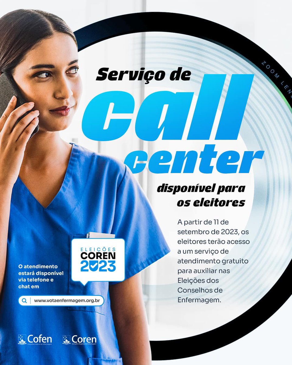 CorenMS's tweet image. Alô, ficou com dúvida? 
Os profissionais de Enfermagem contarão com um serviço gratuito de call center no período eleitoral.

O horário de atendimento será de segunda a sexta, das 8h às 12h e das 14h às 18h, no horário de Brasília.  votaenfermagem.org.br.