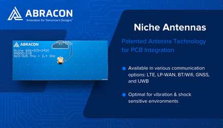 Abracon's tweet photo. #Abracon's patented PCB-integrated #antenna is a game-changer for high-volume products, excelling in vibration-sensitive environments, offering robust performance with potting and coating, and fitting perfectly in height-constrained solutions. Learn more: https://t.co/4nzeS9ybfF https://t.co/BCy6dwW0JK