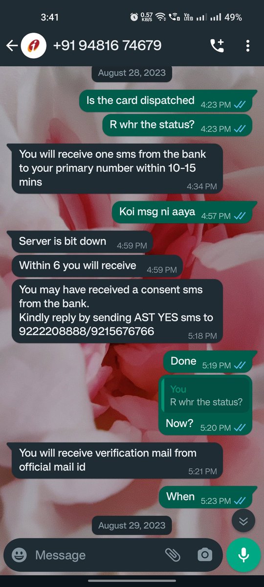KapoorAnkish's tweet photo. I got message from these numbers regarding my application for credit card all the docs nd given by me but still didn't get any app number or status of the card
Further told me about biometric verification but no agent called me
Is it fraud or genuine from your bank take note soon https://t.co/FMkMLHbPKt