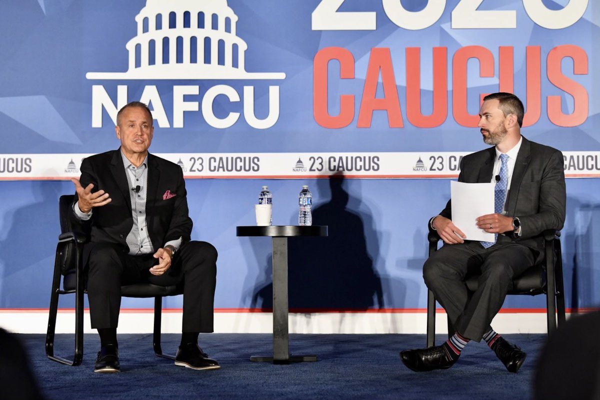 NAFCU (@nafcu) on Twitter photo First up this morning, <a href="/CUNA/">CUNA</a> President and CEO <a href="/JimNussle/">Jim Nussle</a> joined our SVP of Government Affairs <a href="/GregMGoBlue/">Greg Mesack</a> on the stage for a fireside chat on all things advocacy for #creditunions and the proposed CUNA/NAFCU merger. #NAFCUCaucus First up this morning, <a href="/CUNA/">CUNA</a> President and CEO <a href="/JimNussle/">Jim Nussle</a> joined our SVP of Government Affairs <a href="/GregMGoBlue/">Greg Mesack</a> on the stage for a fireside chat on all things advocacy for #creditunions and the proposed CUNA/NAFCU merger. #NAFCUCaucus