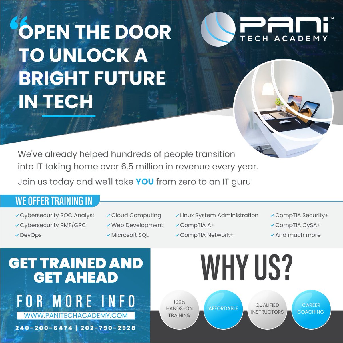 PanitechAcademy's tweet image. Dreaming of a transformative career in the new age IT landscape? PaniTech Academy is THE launchpad you&apos;ve been waiting for!

Tailored for all - from coding newbies to tech aficionados, our courses light up your pathway to the zenith of IT. 
Enroll TODAY

#TechYourFuture #PaniTech