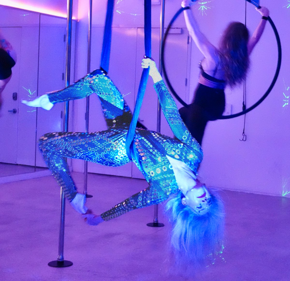 KimCameronMusic's tweet photo. This was the music video we did for @djmacau for the song 'Shake It Up' off of the #Influencers album.  We had so much fun lighting this studio up.  🎶

#aerial #aerialdance #dancer #dancemusic #shakeitup #kimcameron #musicvideos #dancestudios #miamipole #hammock #hammockdance #housemusic #nowstreaming