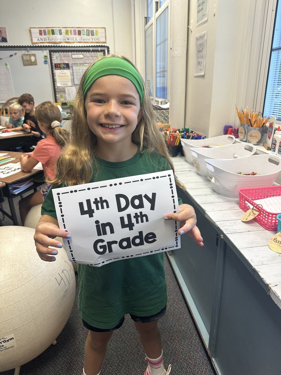 Happy Fourth Day of Fourth Grade! 🌟