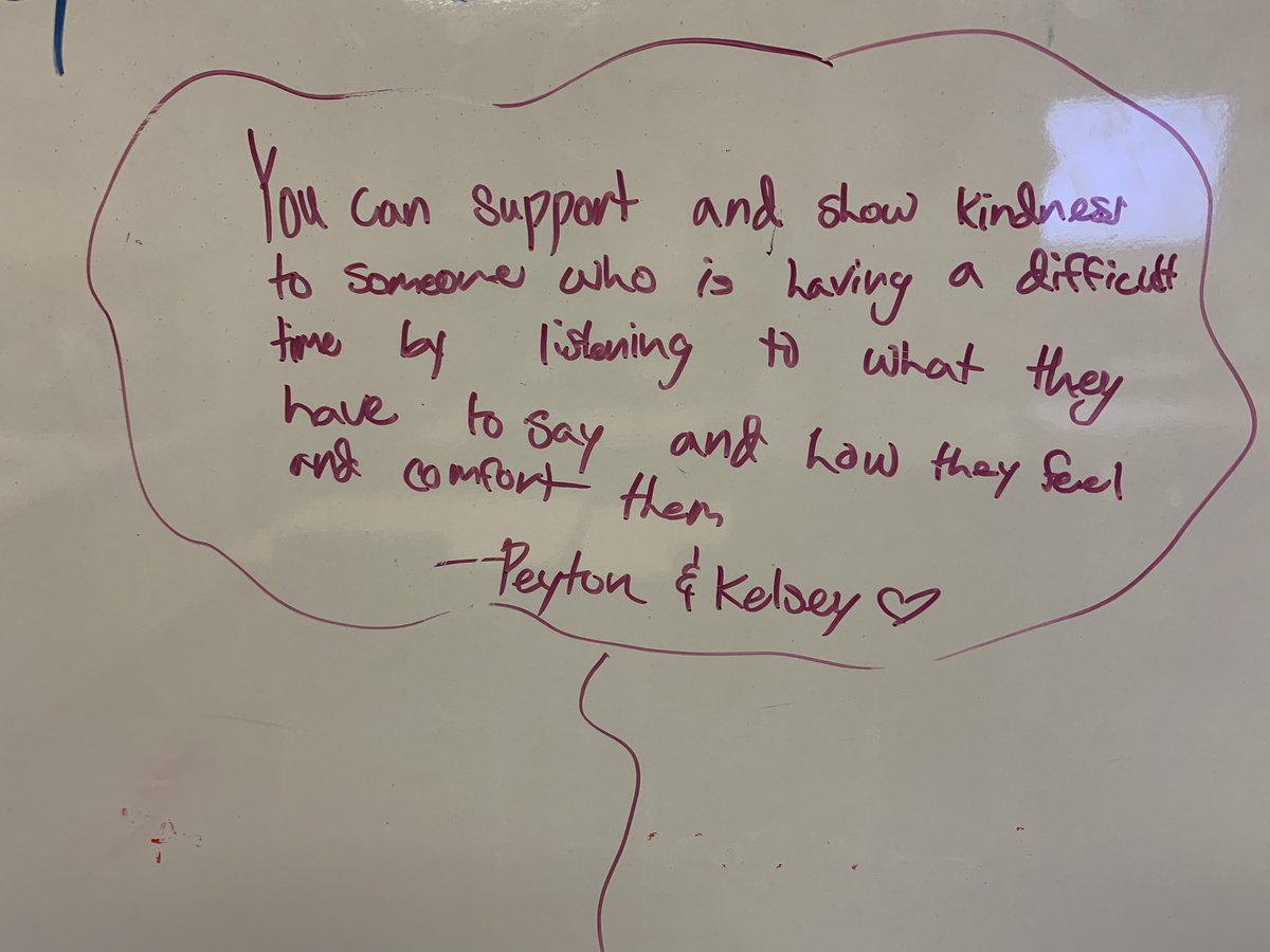 Celebrating Kindness Week at <a href="/BurtonBulldogs/">Burton Middle School</a> with mini lessons about kindness each day! On Monday, students reflected and collaborated on how we can show kindness to others during a difficult time. We continue to grow empathy and learn diverse perspectives. #BurtonExperience