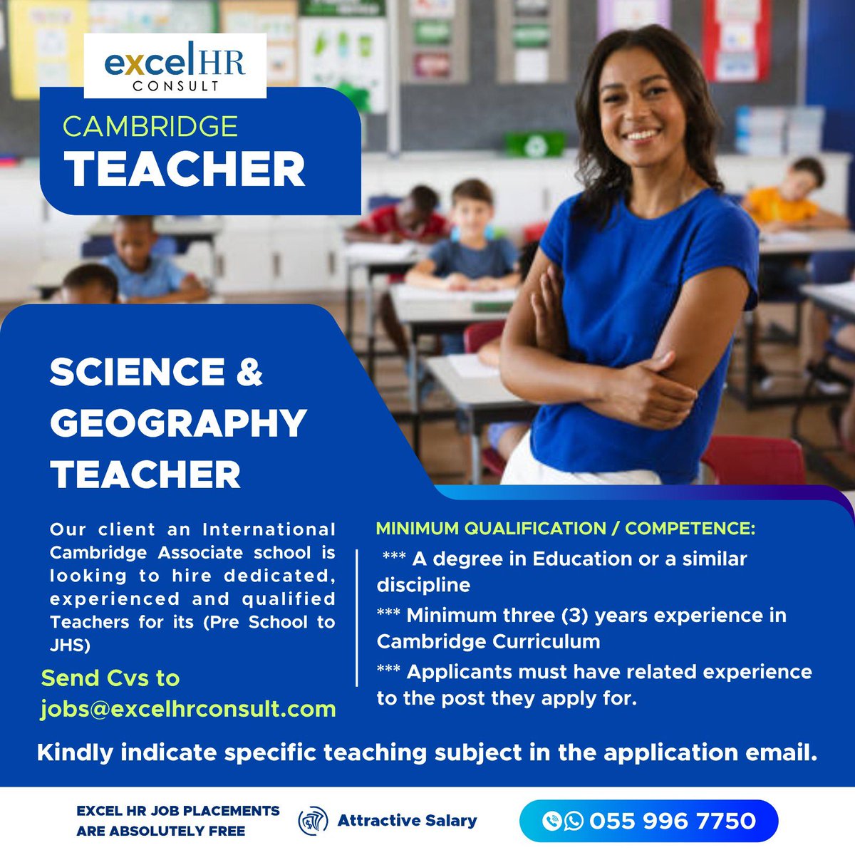 Henryhesse1's tweet photo. Inspire the Next Generation of Explorers! Join our client's team as a Science or a Geography Teacher and ignite curiosity in young minds! Apply today to be a part of the children's educational journey #jobseekers #jobs #teacher #viral2023 https://t.co/GObglBFJhS
