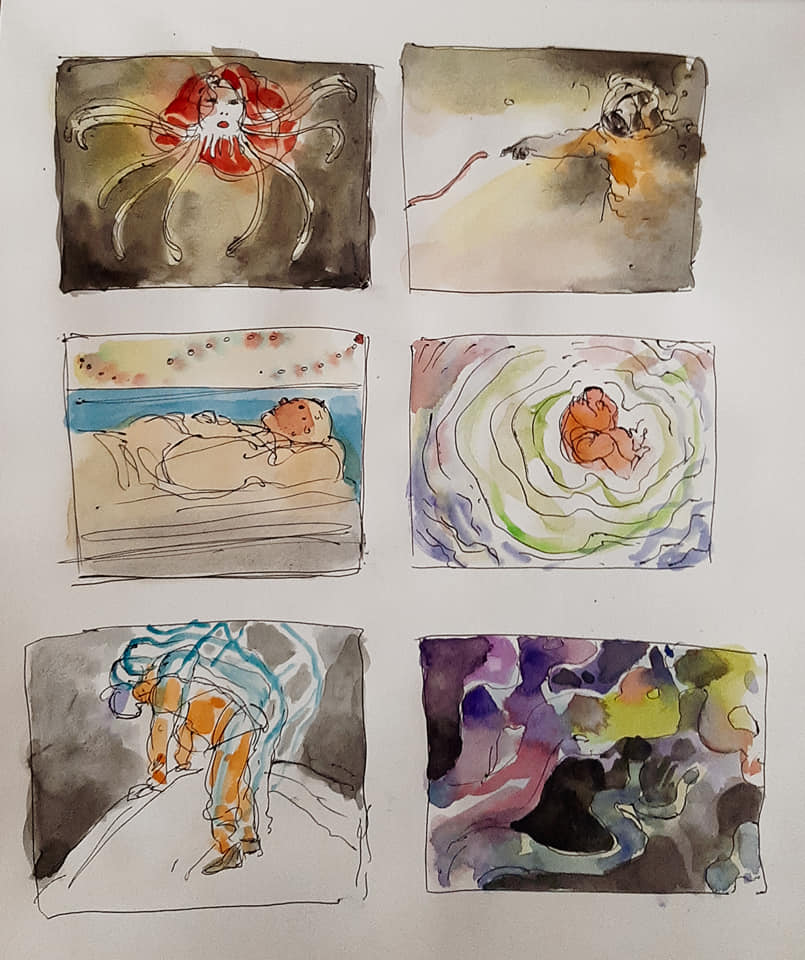 dessbranz's tweet photo. Was rummaging through my old files and I stumbled on these old watercolor sketches I did for a story I haven't fleshed out yet (I'm not a good writer haha) If you have some thoughts on these, I'd love to hear them. I wonder what kind of emotions they evoke in others https://t.co/CLjb47sHPh
