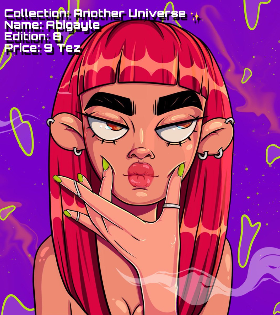 artist_asti's tweet photo. 🔥New day- NEW DROP!🔥

My new drop on objkt ✨

In the collection “Another Universe” +1!🔥

Her name is Abigayle. Behind her bright appearance, she hides a vulnerable character!❤️‍🩹

Edition 8
Price 9 Tez

🔗Link in the comments🔗

#NFTDROP #TEZOSTUESDAY #NFT https://t.co/tcamM2nbJl