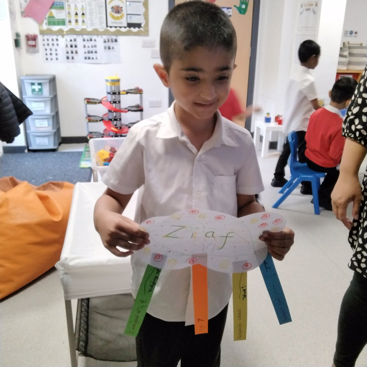 MarlboroughPrim's tweet image. #shootingstars We have created 'All About Me' Rrainbow clouds! We used our oracy skills to share our favourite food and what we are good at. #allaboutme #creativecurriculum #oracy