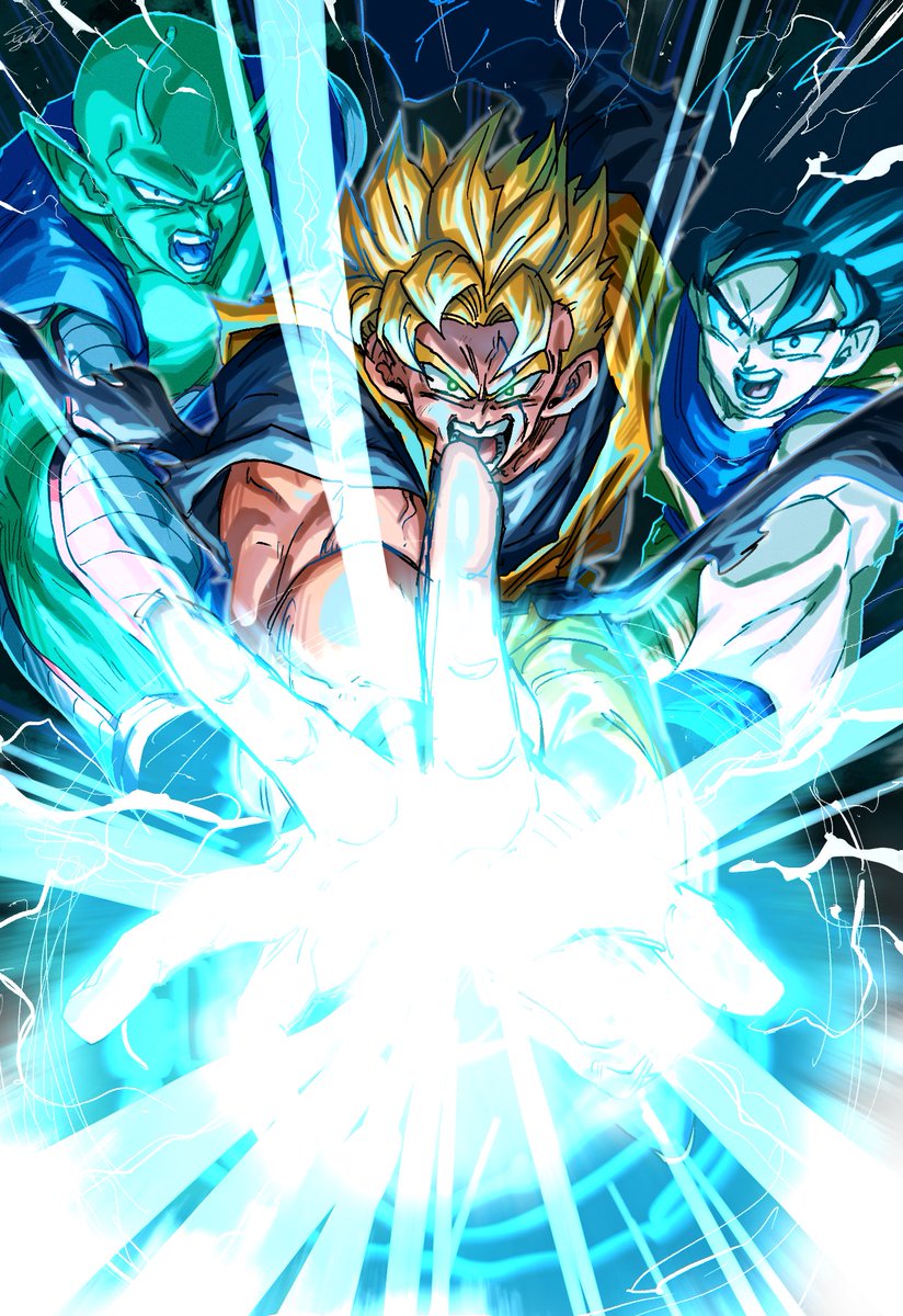 son goku super saiyan blonde hair multiple boys male focus open mouth 3boys super saiyan 1  illustration images