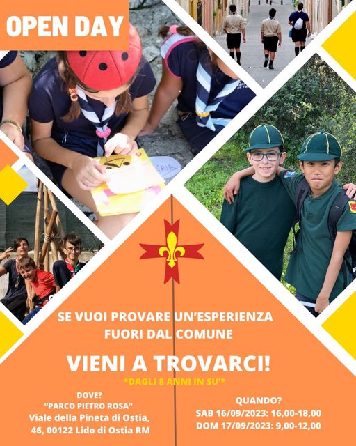 Ragazze, ragazzi e #famiglie d'Italia, venite a scoprire l'avventura di Guide e #Scout d'#Europa Italiani Cattolici!

Sabato 16 e Domenica 17, a #Ostia: