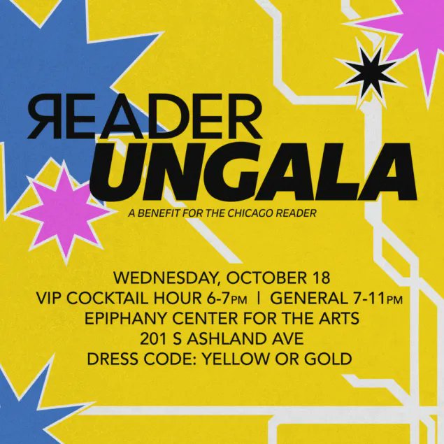 The lineup for the Reader UnGala is here! Get your tickets now to be entertained by...

Sparklmami
The Trenchies
<a href="/YannaCello/">Yanna ☥</a> 
Rockstar EV
<a href="/djiggy_/">DJ IGGY</a> 
RTST
Naira
<a href="/alyssalowww/">Alyssa Low</a> 
The Body Confident Queens
Blesstonio
Lady D 

and more to be announced! chicagoreader.com/reader/reader-…