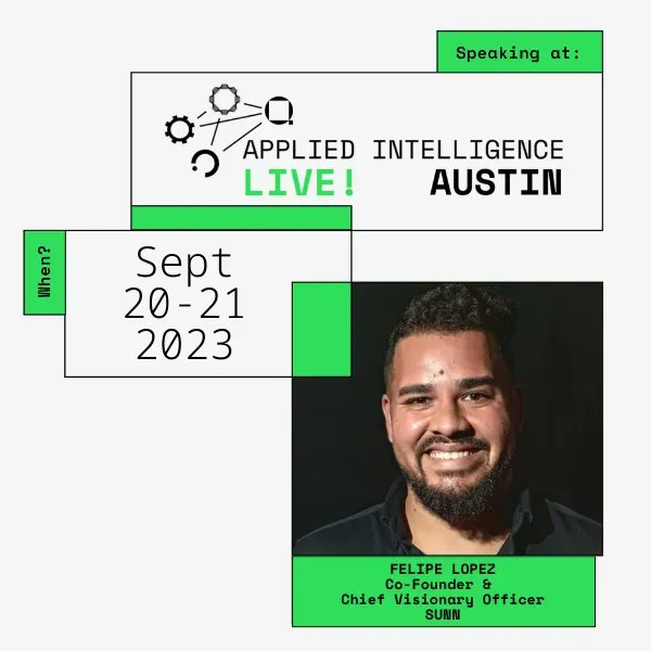 sunnblockchain's tweet image. Join us at @AppliedIntelligenceEvents for their Applied Intelligence Live AI &amp;amp; IoT conference. Co-Founder and CVO Felipe Lopez is speaking on the Cross-Industry Collaboration: Blockchain-Powered Edge Computing Solutions in Healthcare and Finance panel. #appliedlive